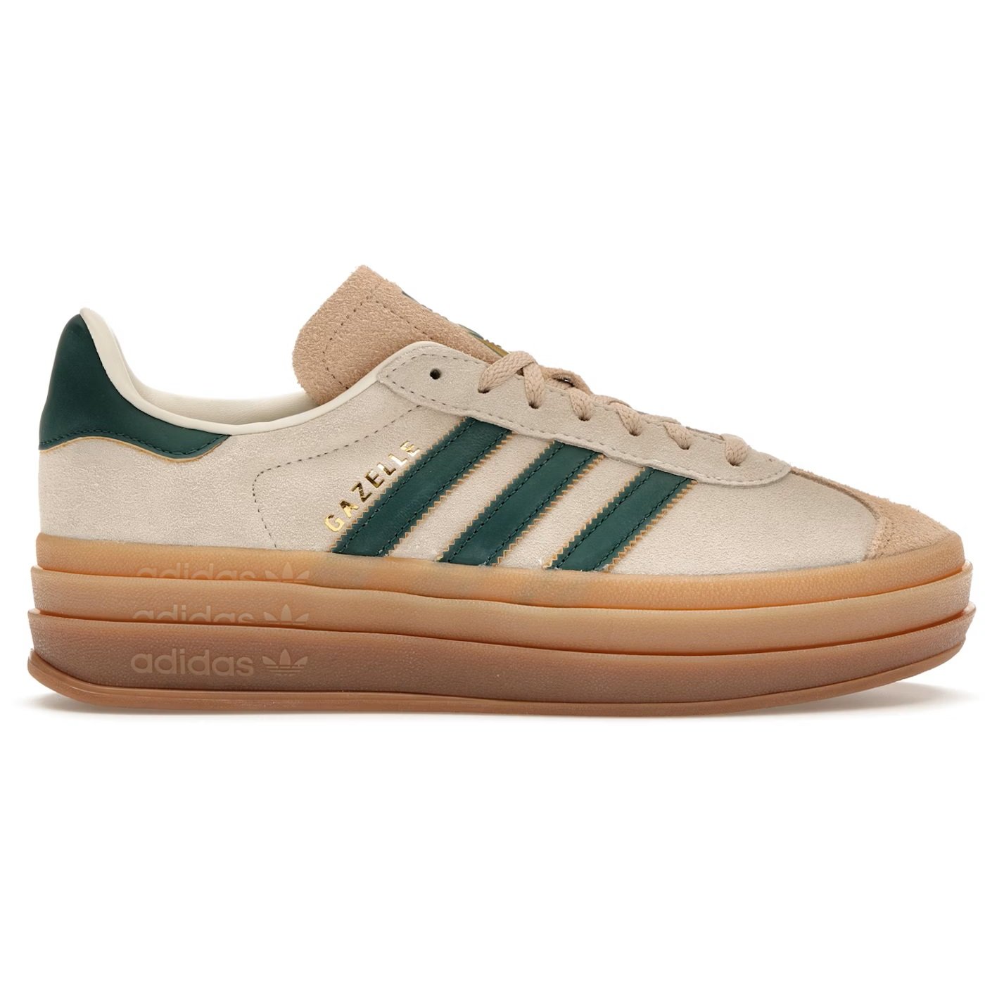 adidas Gazelle Bold Magic Beige Collegiate Green (Women's)