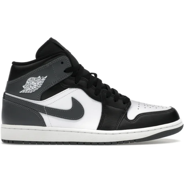 Jordan 1 Mid Black White Iron Grey