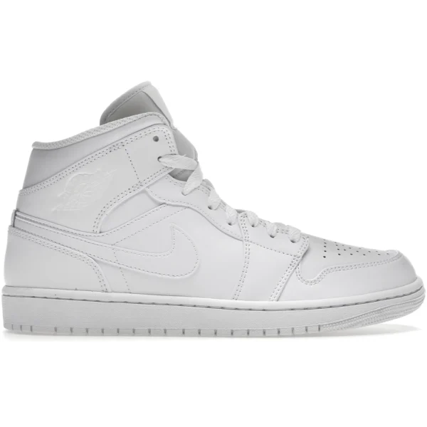 Jordan 1 Mid Triple White