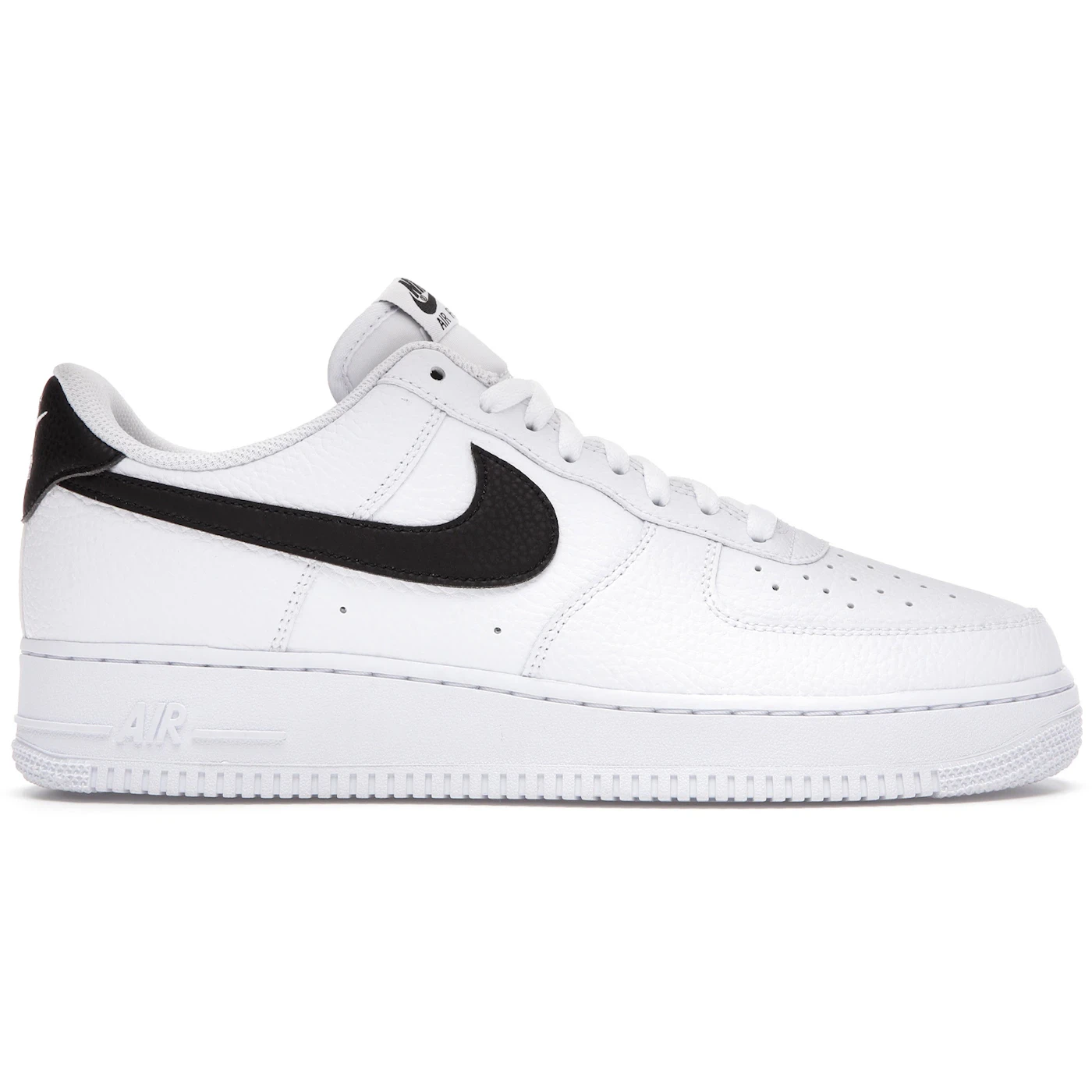 Nike Air Force 1 Low 07 White Black Pebbled Leather 1