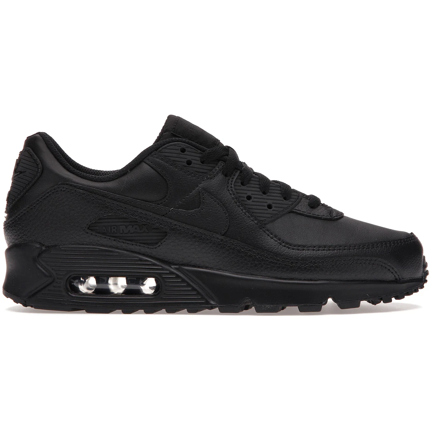 Nike Air Max 90 Leather Triple Black 1