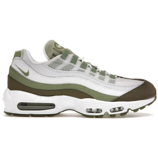 Nike Air Max 95 White Medium Olive Oil Green