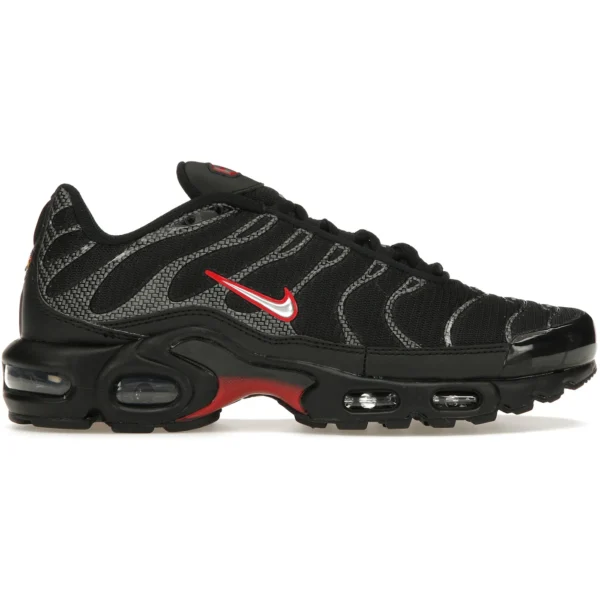 Nike Air Max Plus Black University Red Metallic Silver