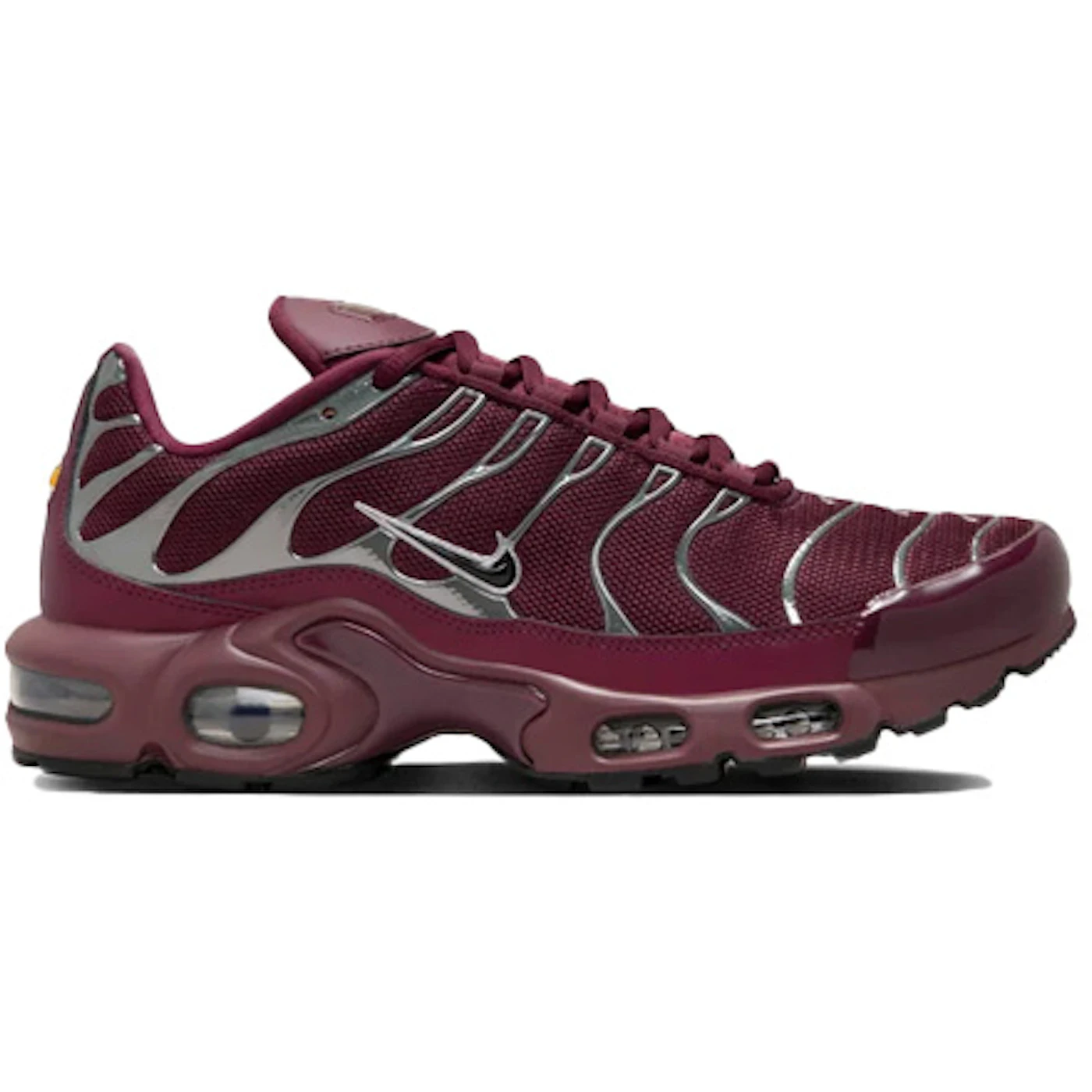 Nike Air Max Plus SE Night Maroon Metallic Silver Womens 1