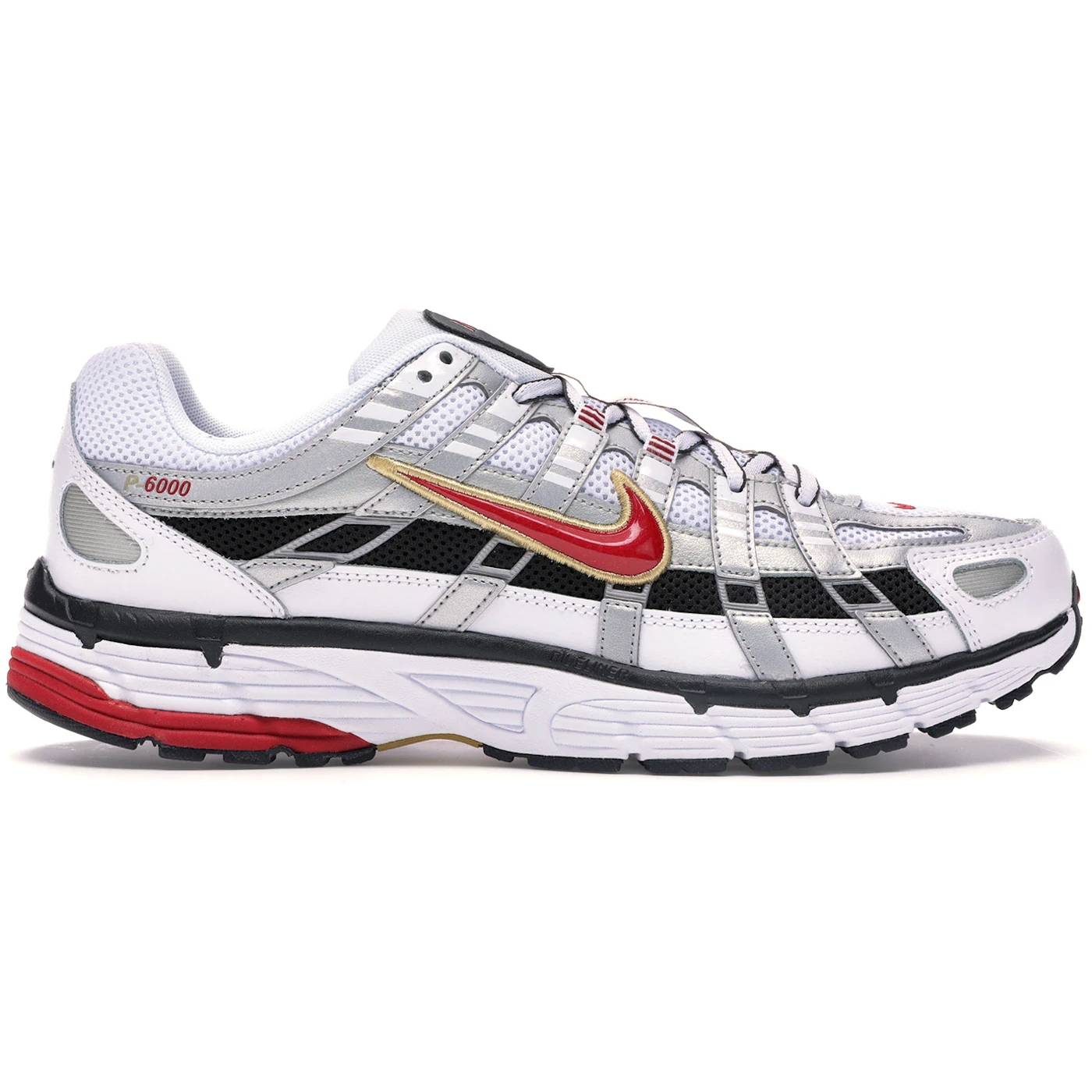 Nike P 6000 White Gold Red Womens 1