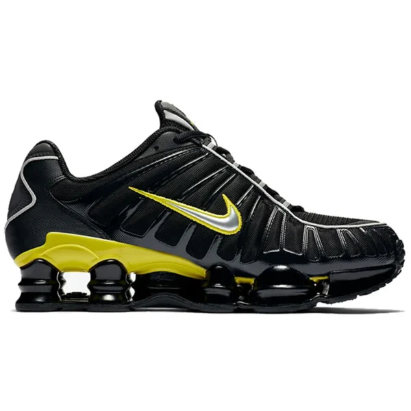 Nike Shox TL Black Dynamic Yellow Metallic Silver