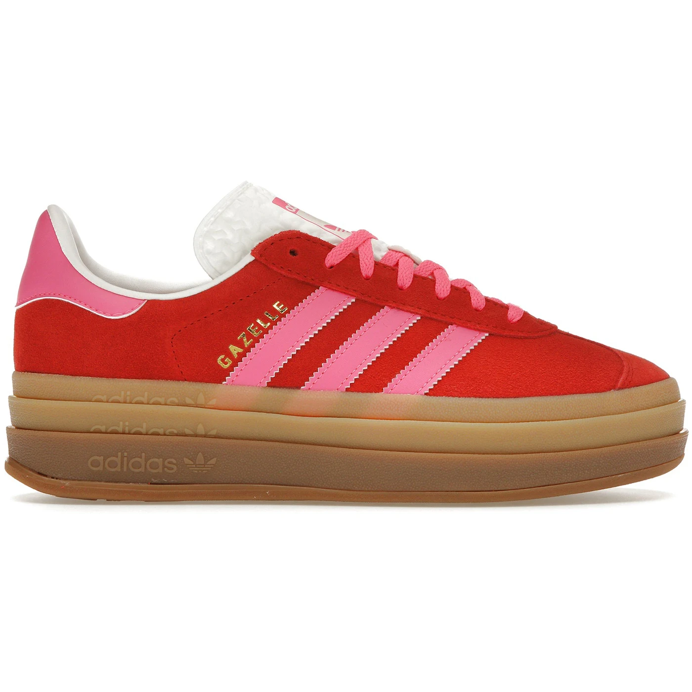 adidas Gazelle Bold Collegiate Red Lucid Pink Womens 1