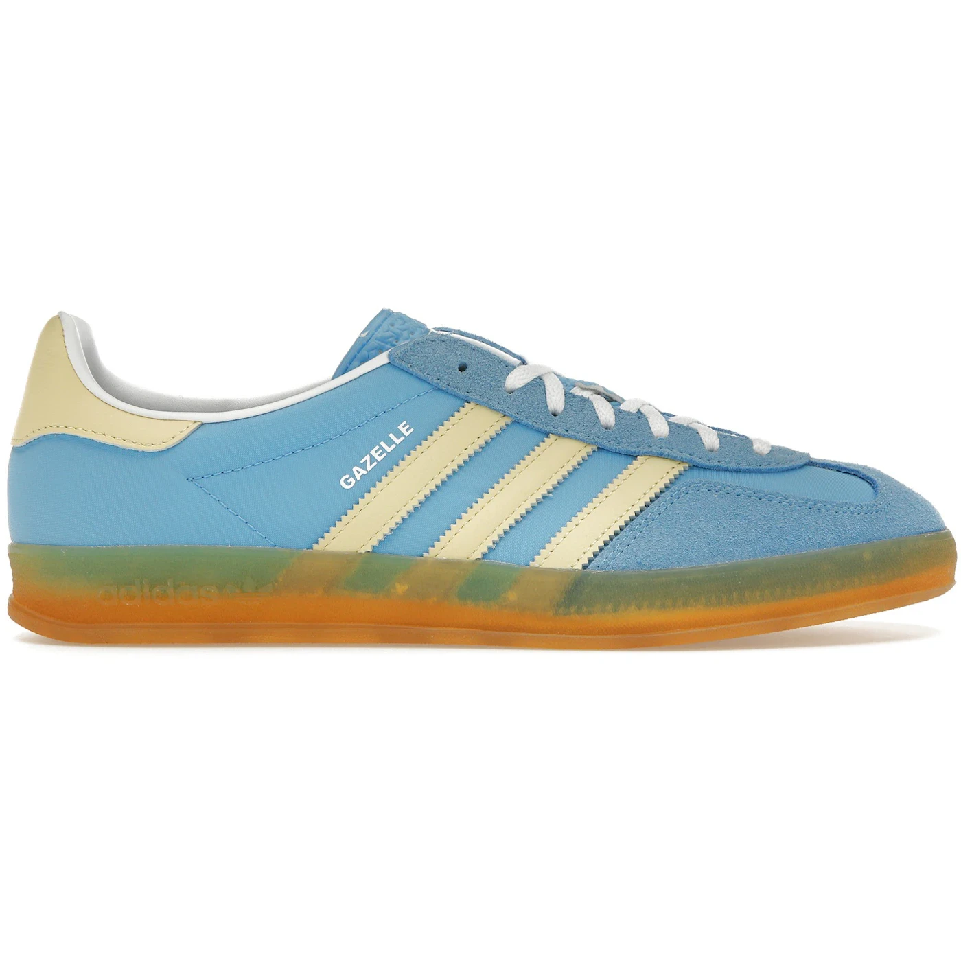 adidas Gazelle Indoor Semi Blue Burst Almost Yellow Womens 1