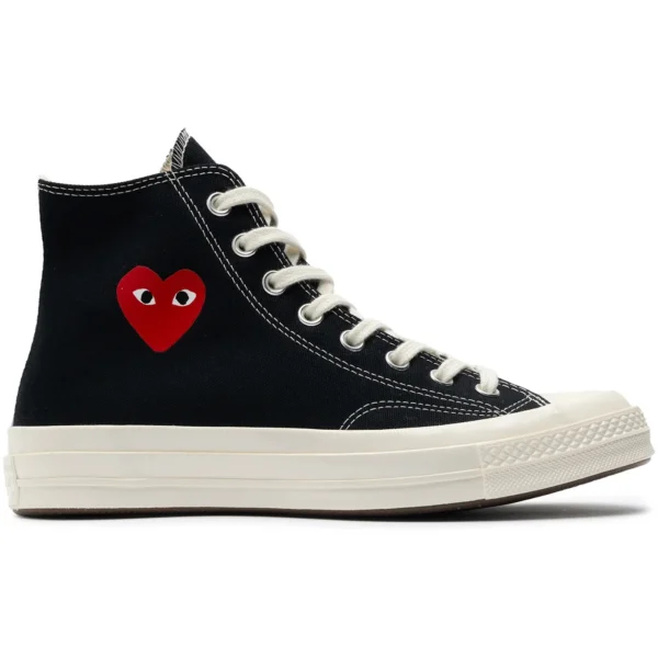 Converse Chuck Taylor All Star 70 Hi Comme des Garcons PLAY Single Heart Black