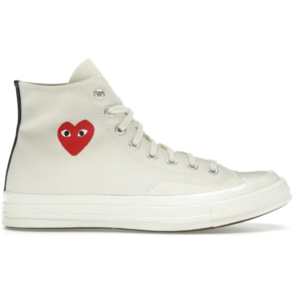 Converse Chuck Taylor All Star 70 Hi Comme des Garcons PLAY Single Heart Milk