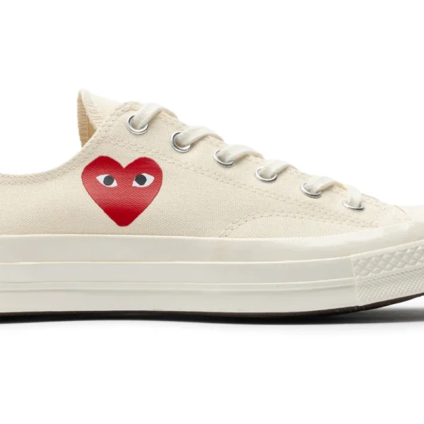 Converse Chuck Taylor All Star 70 Ox Comme des Garcons PLAY Single Heart Milk