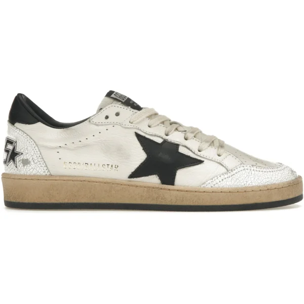 Golden Goose Ball-Star Low White Nappa Black Star