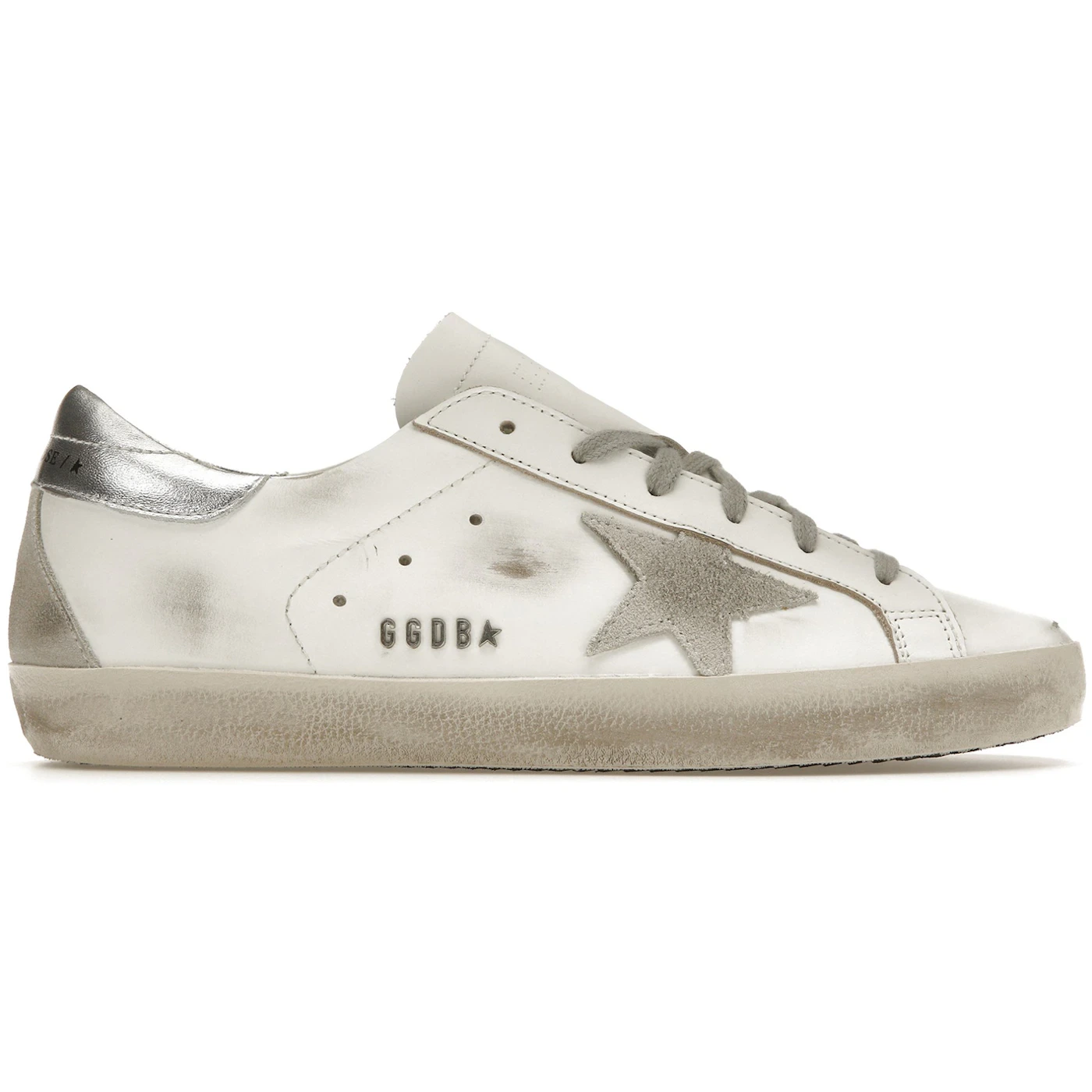 Golden Goose Super Star White Silver Womens 1