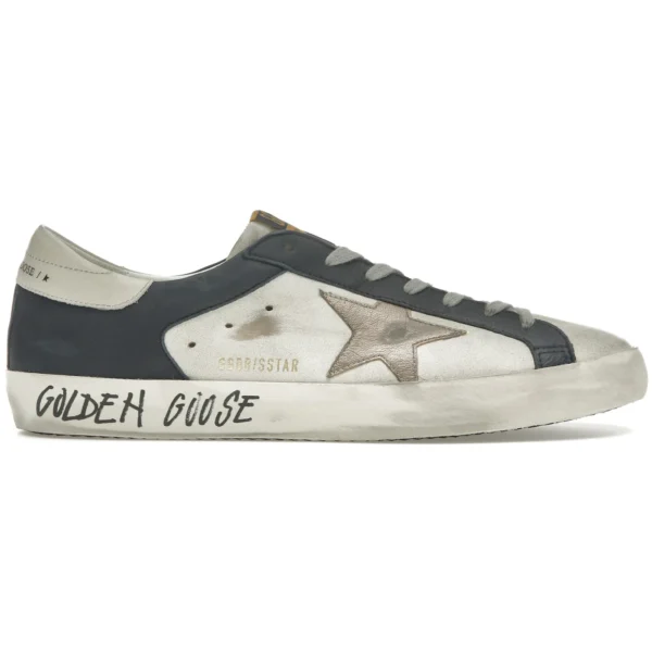Golden Goose Super Star White Dark Blue Gun Metal