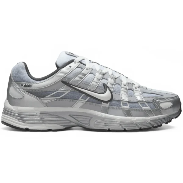 Nike P-6000 Metallic Silver Summit White-Wolf Grey