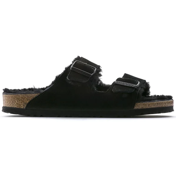 Birkenstock Arizona Shearling Suede Leather Black