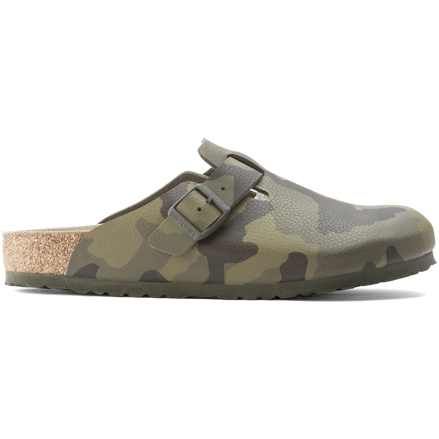 Birkenstock Boston Birko-Flor Desert Soil Camo Green 1 Birkenstock Boston Birko Flor Desert Soil Camo Green 1