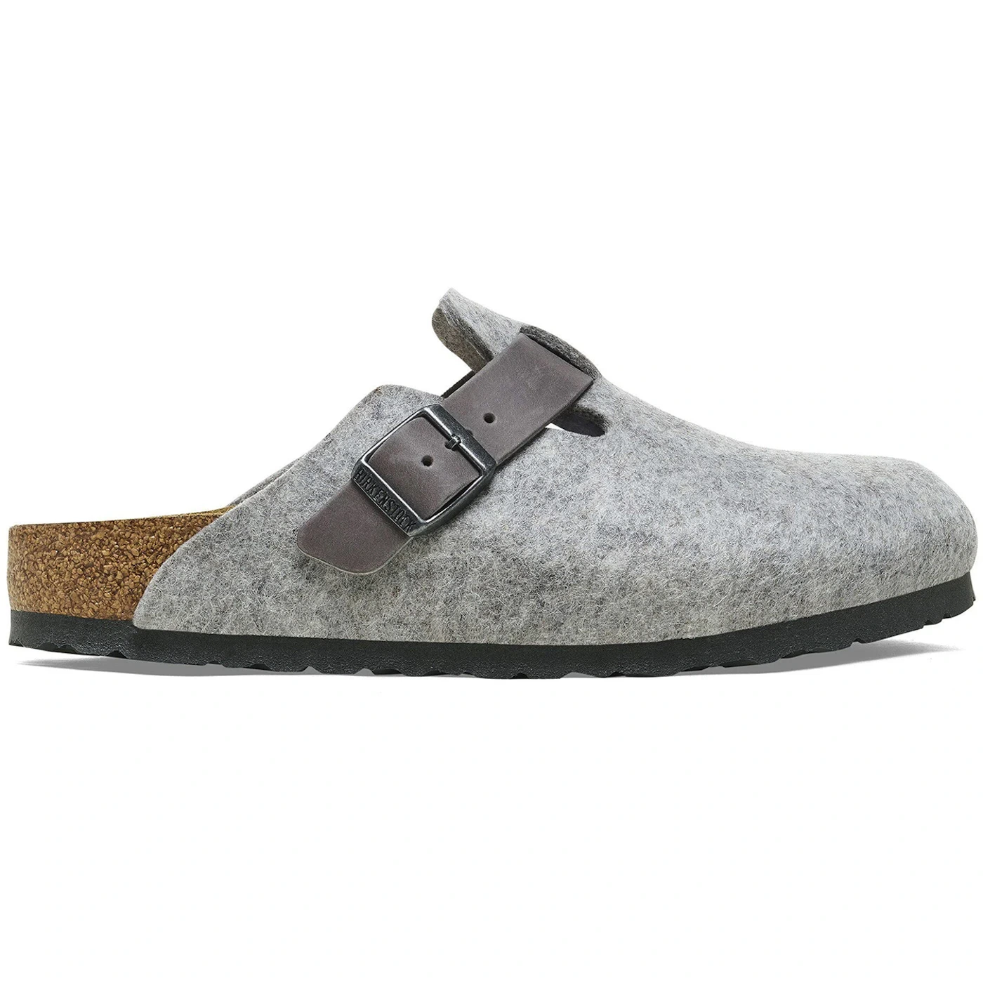 Birkenstock Boston Natural Leather-Felt Light Gray 1 Birkenstock Boston Natural Leather Felt Light Gray 1