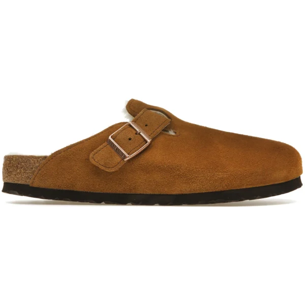 Birkenstock Boston Shearling Suede Leather Mink