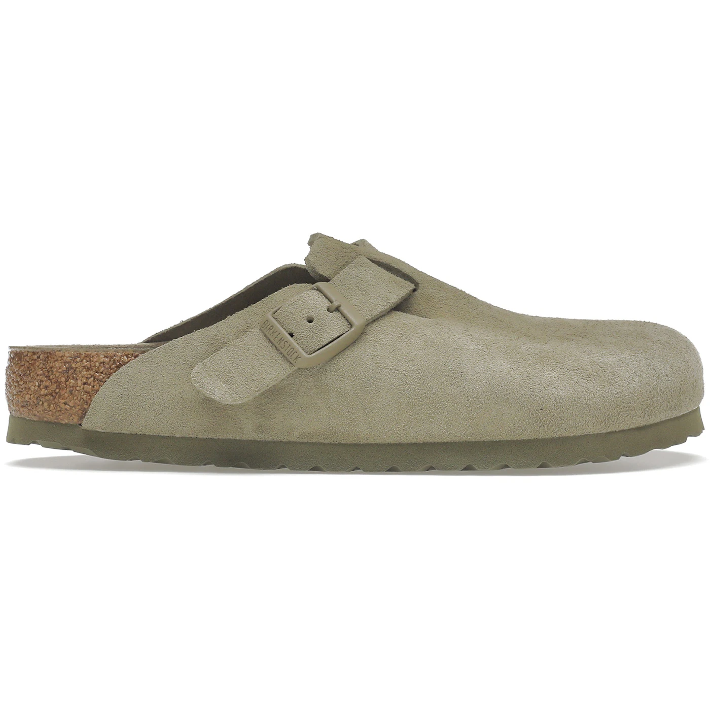 Birkenstock Boston Soft Footbed Suede Faded Khaki 1