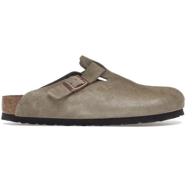 Birkenstock Boston Soft Footbed Suede Taupe