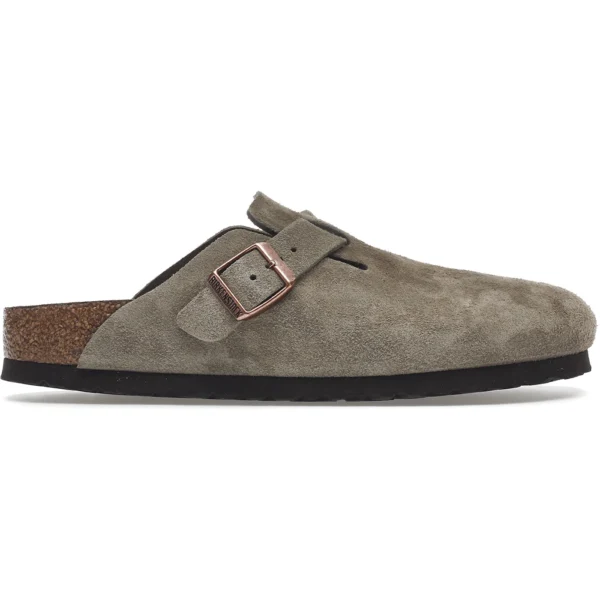 Birkenstock Boston Soft Footbed Suede Taupe (Narrow Fit)