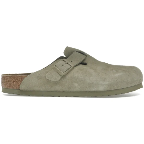 Birkenstock Boston Suede Faded Khaki