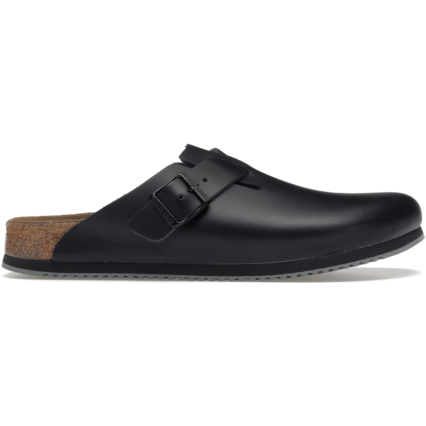 Birkenstock Boston Super Grip Leather Black 2 Birkenstock Boston Super Grip Leather Black 1