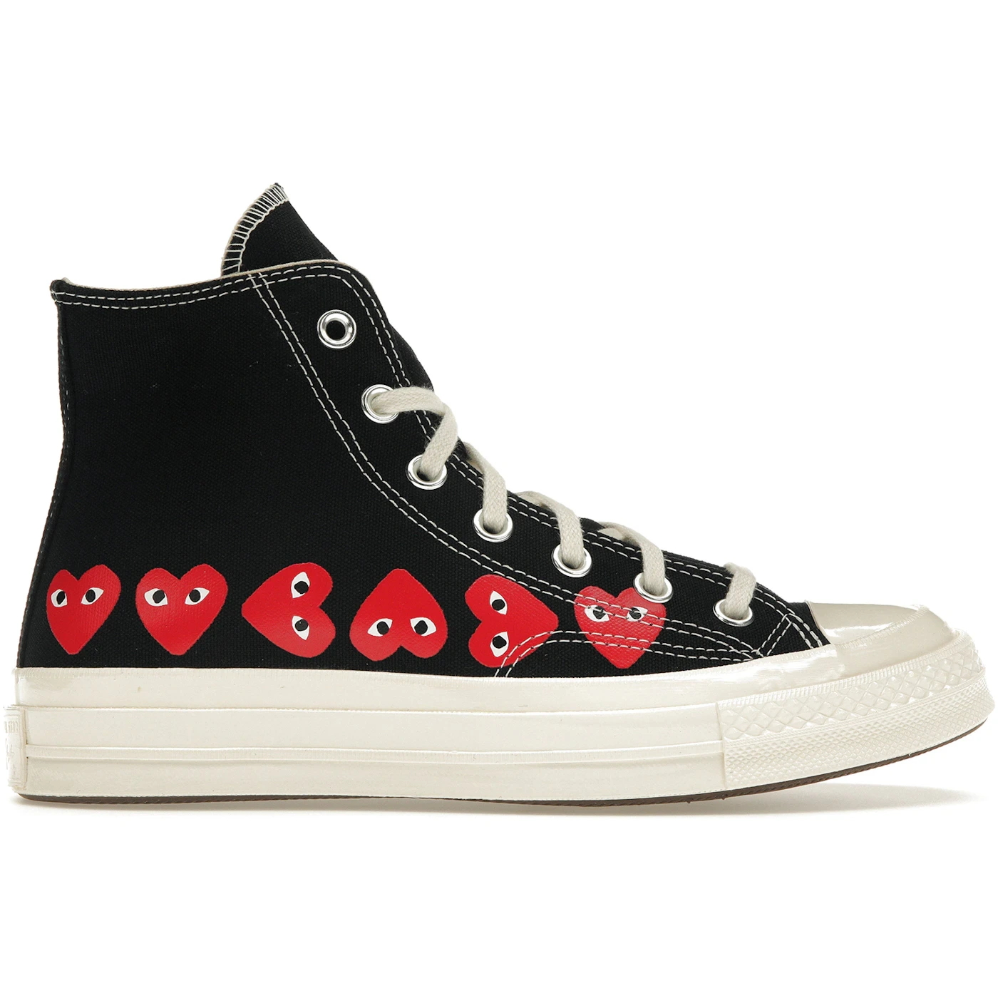 Converse Chuck Taylor All Star 70 Hi Comme des Garcons PLAY Multi-Heart Black 1 Converse Chuck Taylor All Star 70 Hi Comme des Garcons PLAY Multi Heart Black 1