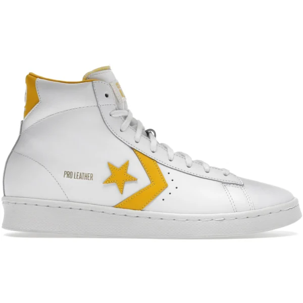 Converse Pro Leather Hi White Amarillo