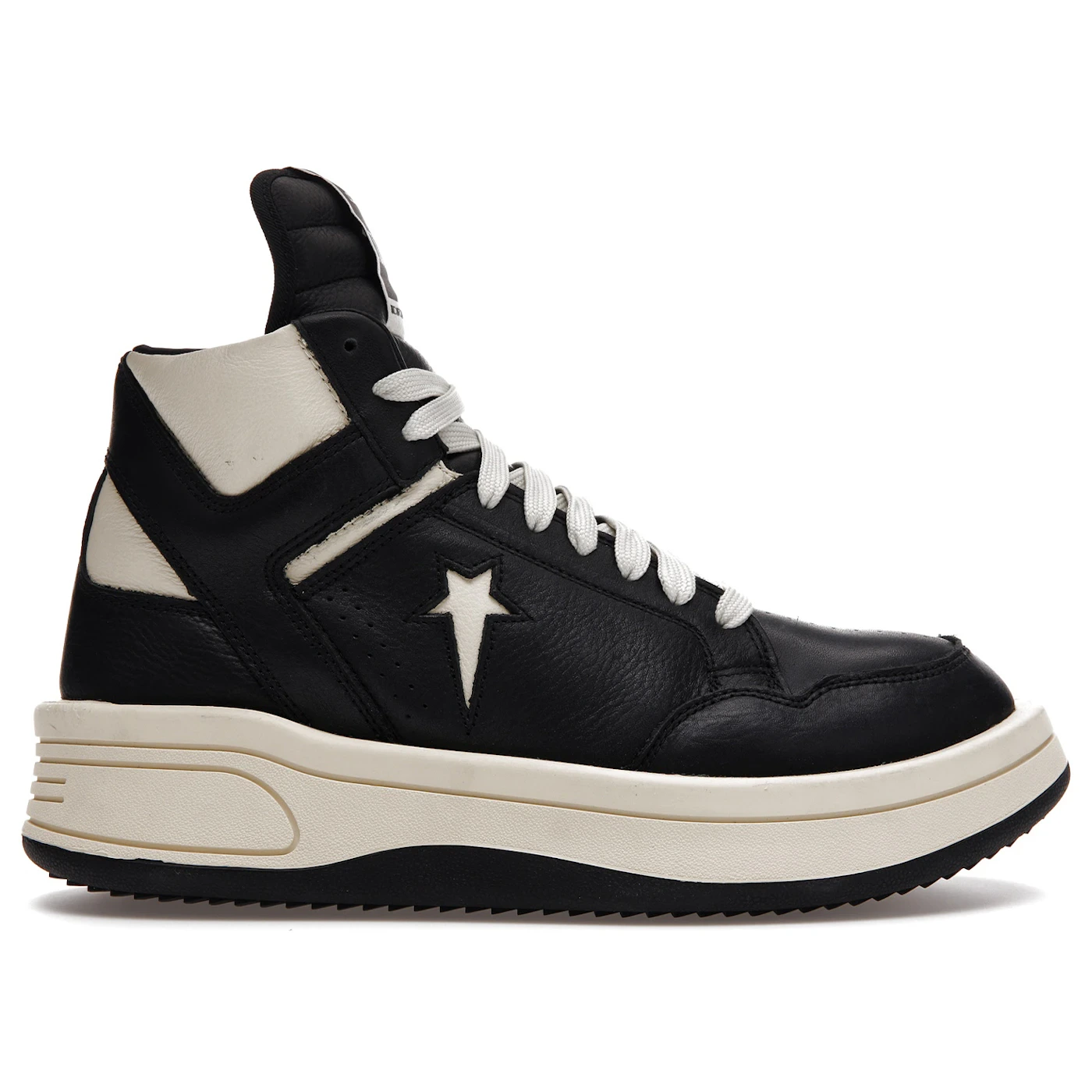 Converse TURBOWPN Mid Rick Owens DRKSHDW Black Cloud Cream 1