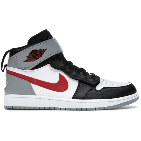 Jordan 1 High FlyEase Black Particle Grey Gym Red