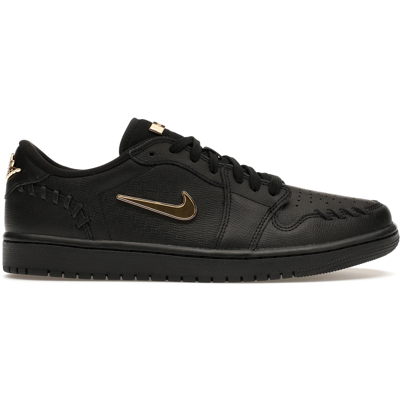 Jordan 1 Low Method of Make Black Metallic Gold Womens 1