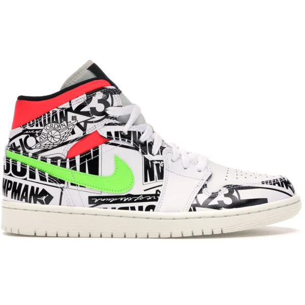 Jordan 1 Mid All Over Logos
