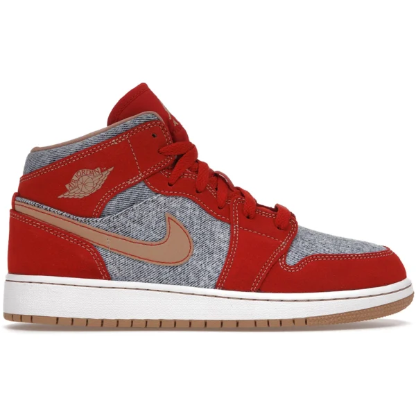 Jordan 1 Mid Denim Red (GS)