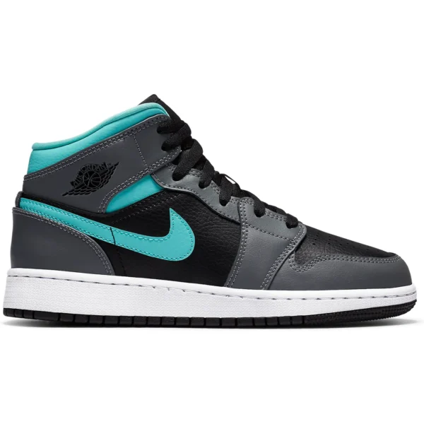 Jordan 1 Mid Grey Aqua (GS)