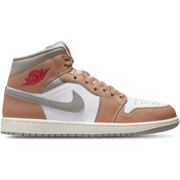 Jordan 1 Mid Rattan White College Grey