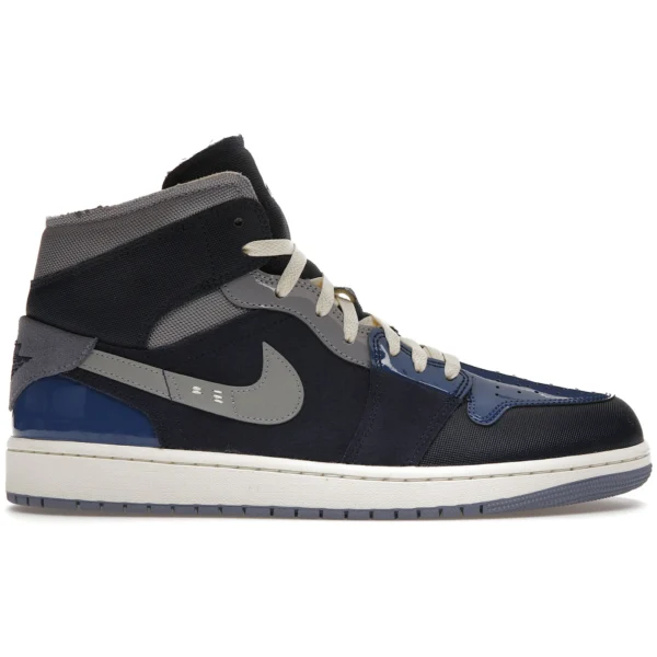 Jordan 1 Mid SE Craft Obsidian French Blue Ashen Slate White