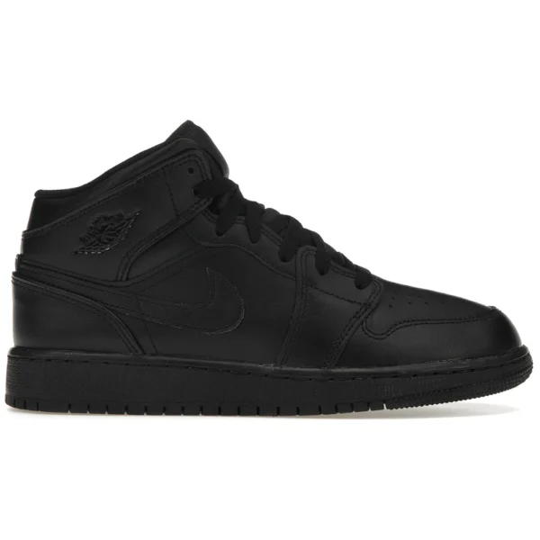 Jordan 1 Mid Triple Black (GS)