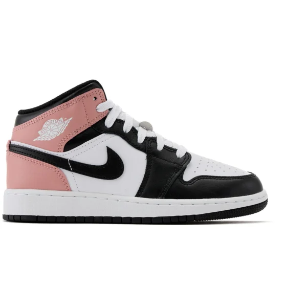 Jordan 1 Mid White Rust Pink Black (GS)