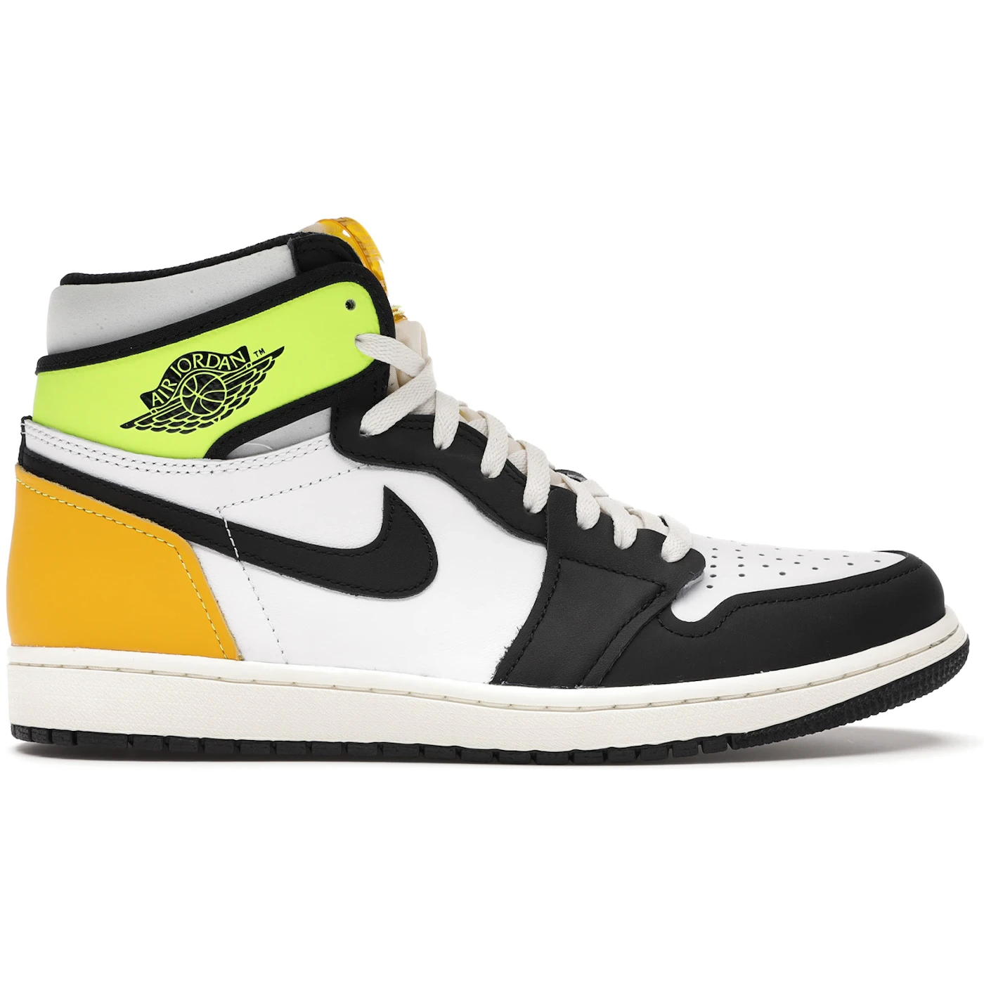 Jordan 1 Retro High White Black Volt University Gold 1
