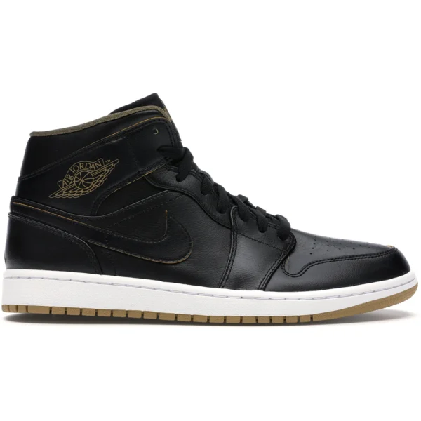 Jordan 1 Retro Mid Black Metallic Gold