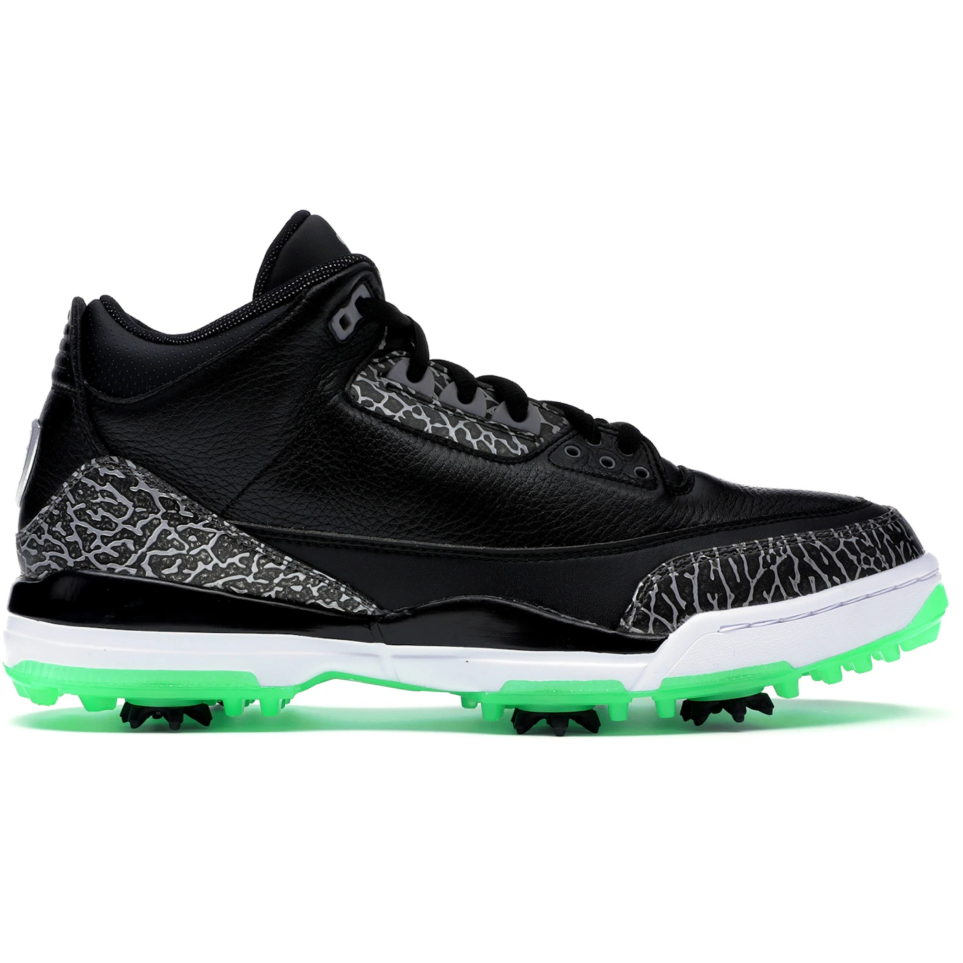 Jordan 3 Retro Golf Black Green Glow 3 Jordan 3 Retro Golf Black Green Glow
