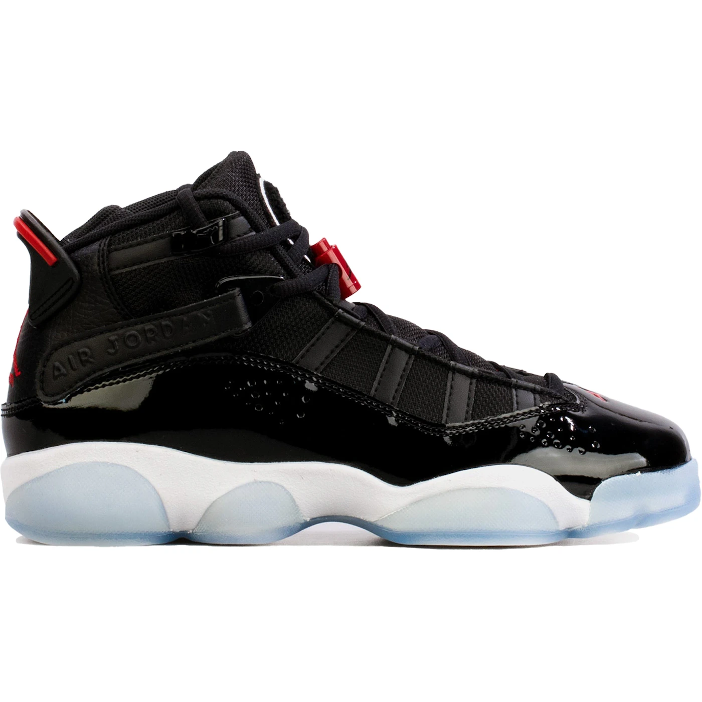 Jordan 6 Rings Black White Gym Red GS 1