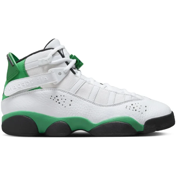 Jordan 6 Rings White Black Lucky Green (GS)