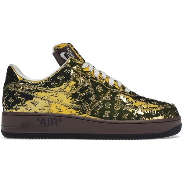 Louis Vuitton Nike Air Force 1 Low By Virgil Abloh Metallic Gold