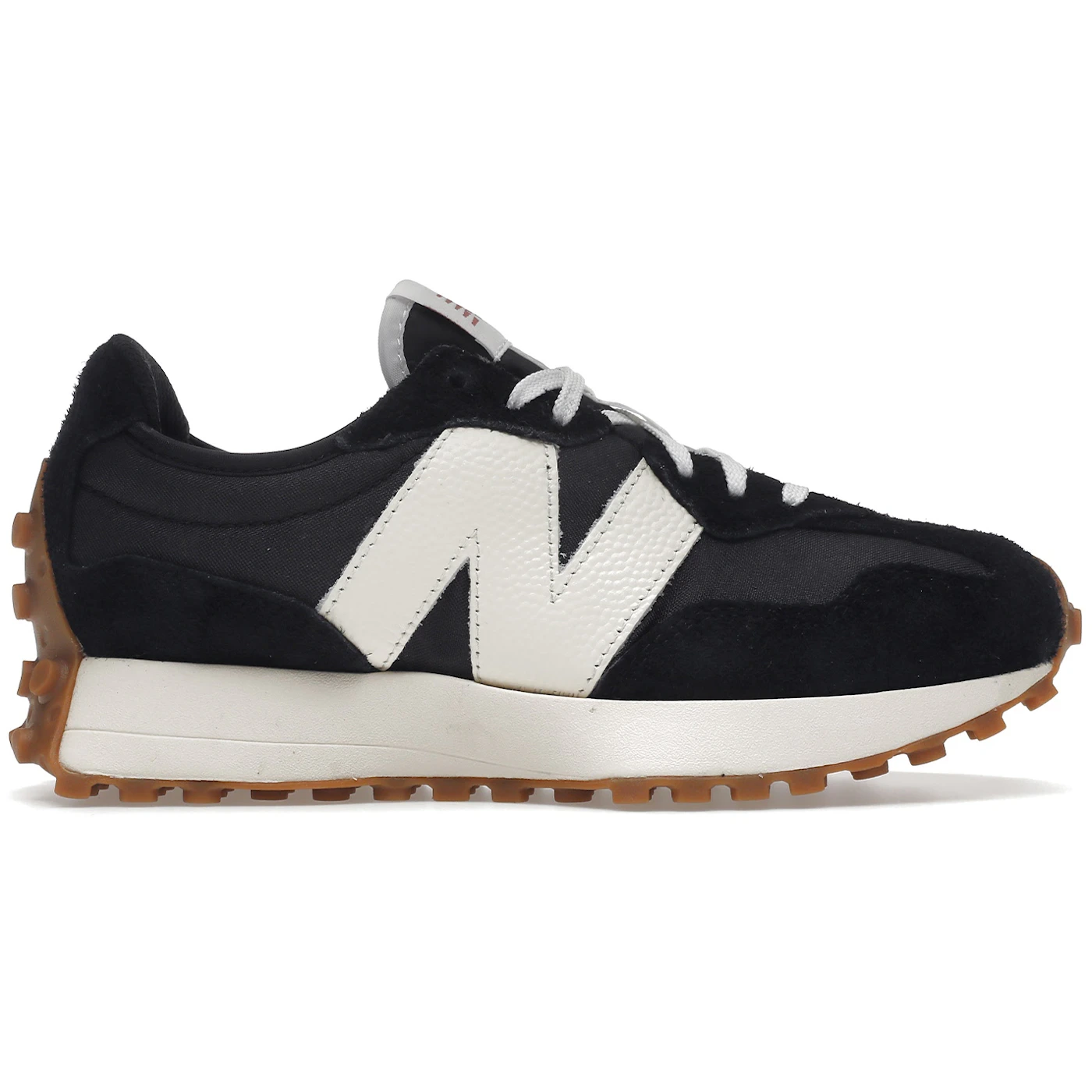 New Balance 327 Black White Gum Womens 1