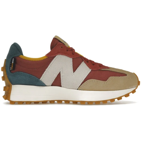 New Balance 327 Bordeaux Tan Teal