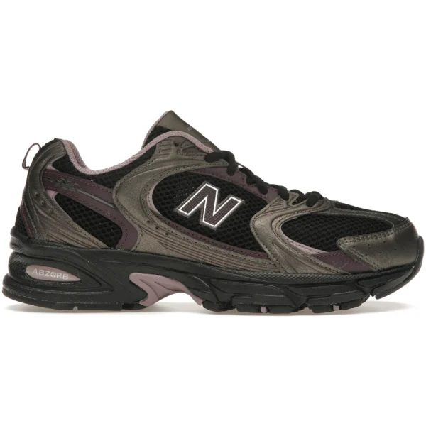 New Balance 530 Black Metallic Plum Brown