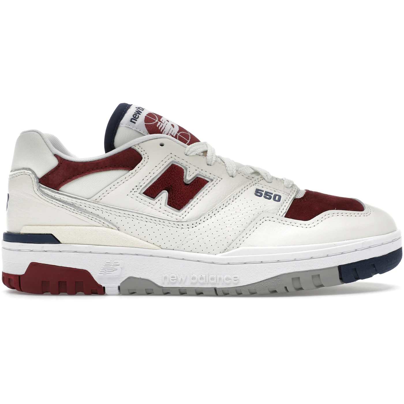 New Balance 550 Maroon Navy 1